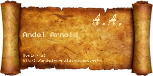 Andel Arnold névjegykártya