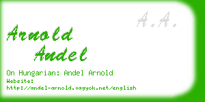 arnold andel business card